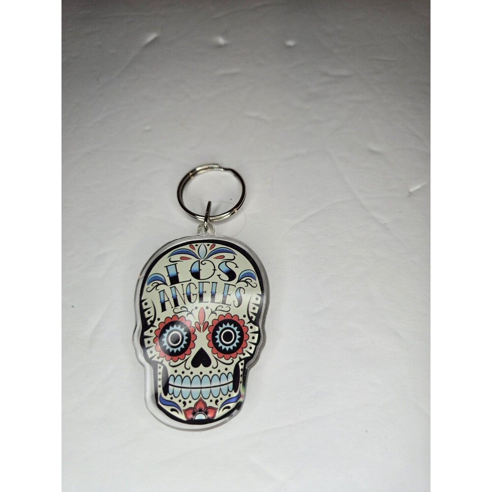 Sugar Skull Keychain Key Ring Los Angeles Dia de los Muertos